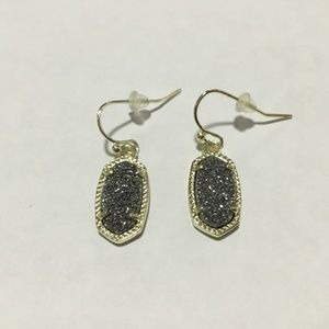 Kendra Scott Drop Earrings In Platinum Drusy